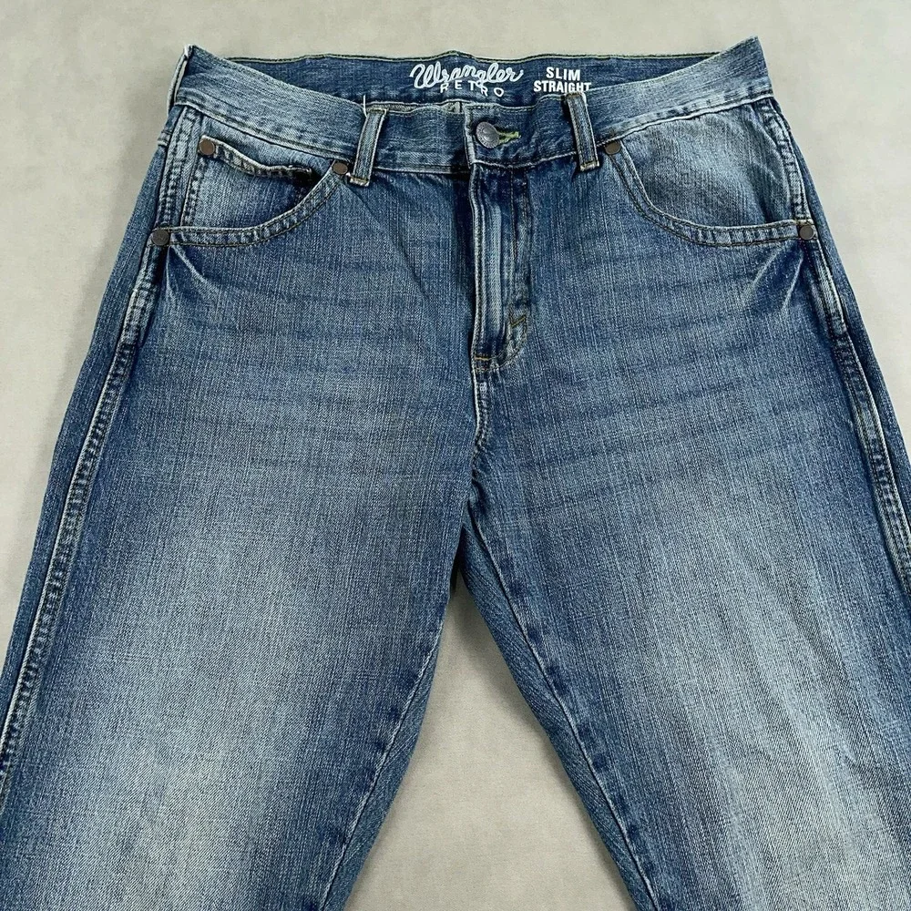 Wrangler Retro Slim Straight Jeans Men's 32x32 Western Stretch Cowboy
